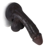 Smith 6" x 1.3" Small Black Dildo with Soft Swinging Balls