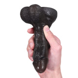 Smith 6" x 1.3" Small Black Dildo with Soft Swinging Balls