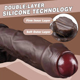 Taylor 9.7" x 2.3" Realistic Large Soft Uncircumcised Black Dildo