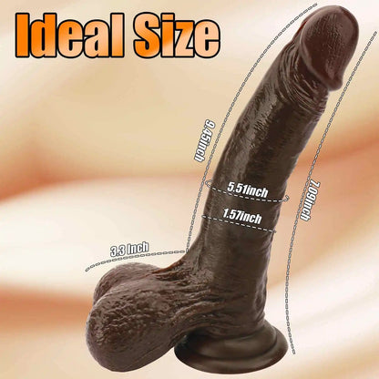 Thomas 11" x 1.6" Large Sliding Skin BBC Dildo with Large Swing Ball