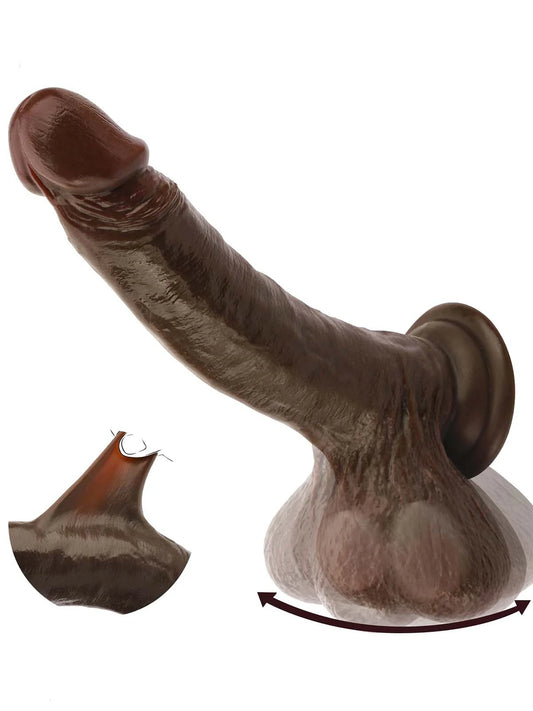 Thomas 11" x 1.6" Large Sliding Skin BBC Dildo with Large Swing Ball