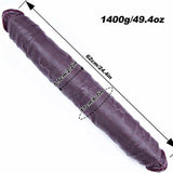 Titus 24.4" x 2.2" XXXL Double Sided Black Dildo with Flexible Shaft