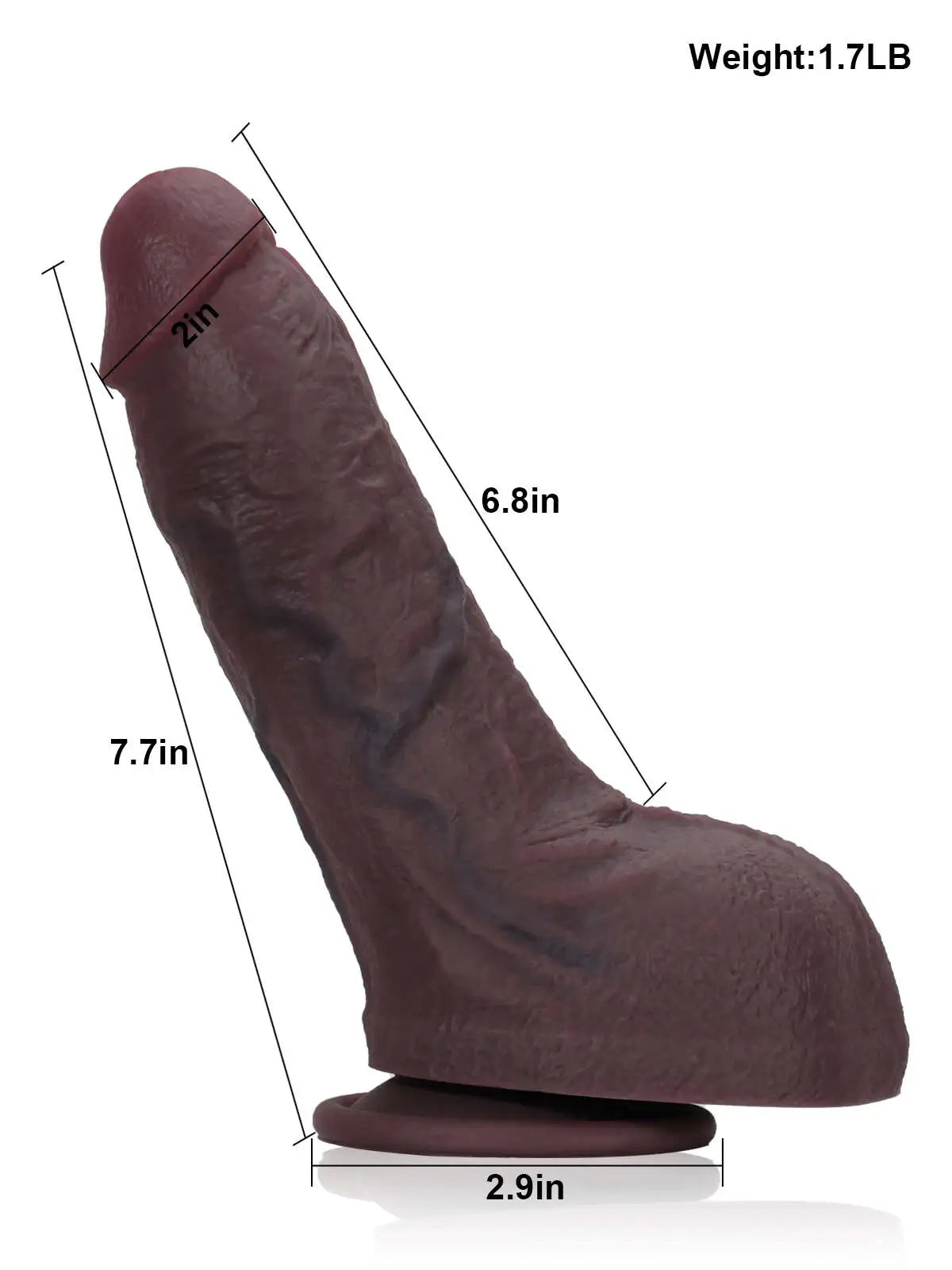 Trevell 7.7" x 6.8" Silicone BBC Dildo