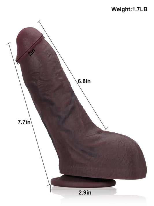 Trevell 7.7" x 6.8" Silicone BBC Dildo
