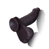 Wade 8.8" x 2.2" Thick Sliding Skin Black Dildo with Movable Balls
