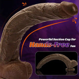 Walter 17.7" x 1.8" Extra-Long Black Dildo, Perfect for Deep & Intense Stimulation