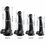 Zephyr 10" x 2" Thick Silicone Black Horse Dildo