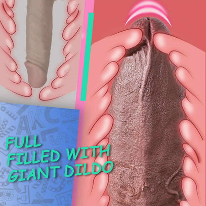 Trevon 15" x 4" Big Thick Black Dildo With Suction Cup