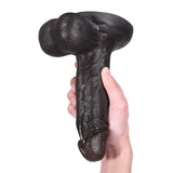 John 8.3" x 2" Realistic Black Dildo with Soft Lifelike Balls