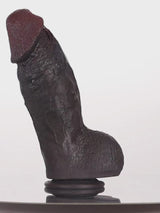 Damon 11" x 3.14" Soft Fat Black Dildo